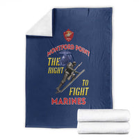Montford Point Marines Blanket The Right To Fight - Blue - Wonder Print Shop
