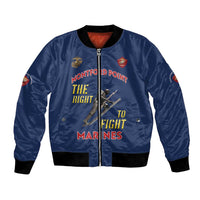 Montford Point Marines Bomber Jacket The Right To Fight - Blue - Wonder Print Shop