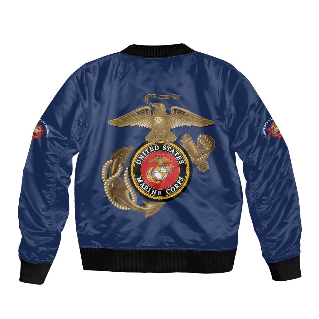 Montford Point Marines Bomber Jacket The Right To Fight - Blue - Wonder Print Shop