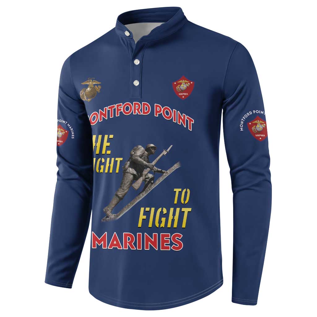 Montford Point Marines Button Sweatshirt The Right To Fight - Blue - Wonder Print Shop