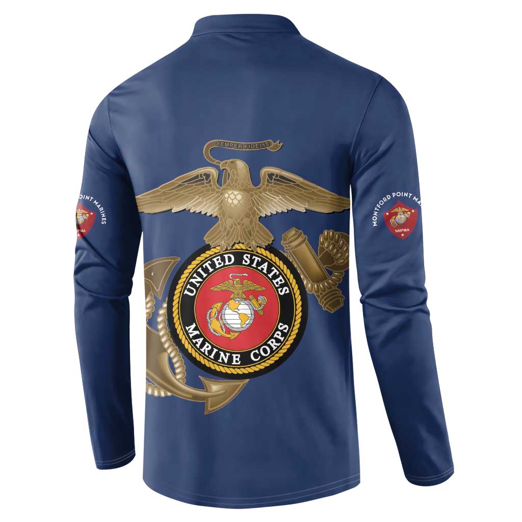 Montford Point Marines Button Sweatshirt The Right To Fight - Blue - Wonder Print Shop