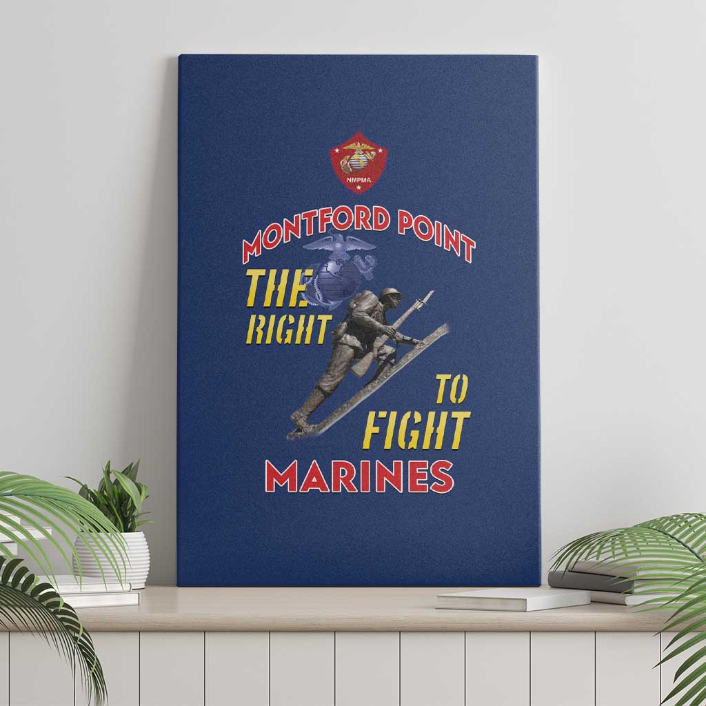 Montford Point Marines Canvas Wall Art The Right To Fight - Blue - Wonder Print Shop