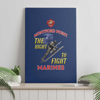Montford Point Marines Canvas Wall Art The Right To Fight - Blue - Wonder Print Shop