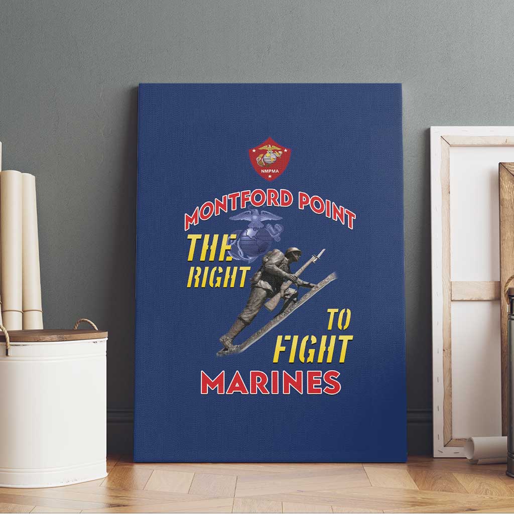 Montford Point Marines Canvas Wall Art The Right To Fight - Blue - Wonder Print Shop