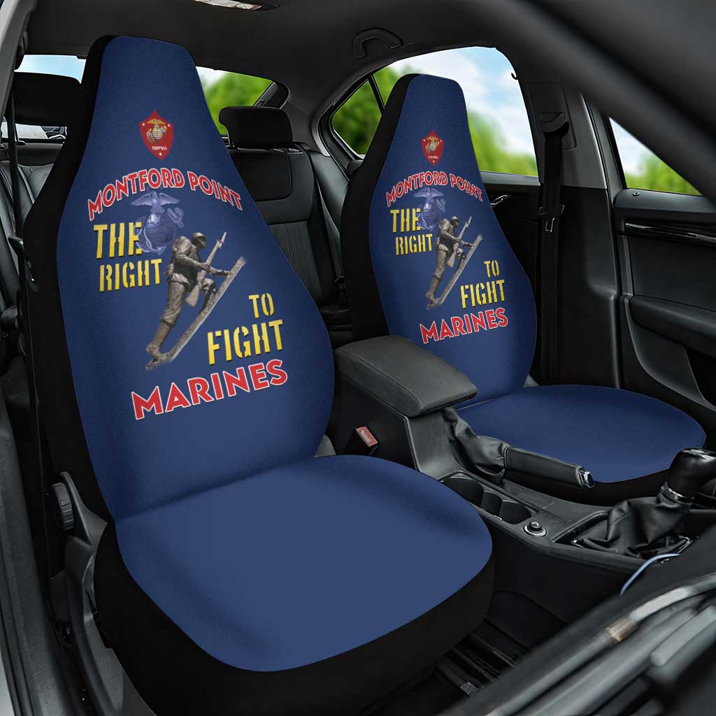 Montford Point Marines Car Seat Cover The Right To Fight - Blue - Wonder Print Shop