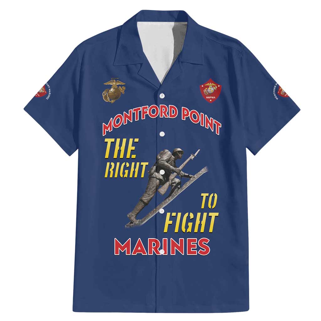 Montford Point Marines Family Matching Mermaid Dress and Hawaiian Shirt The Right To Fight - Blue - Wonder Print Shop