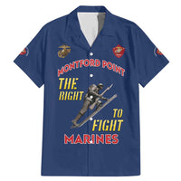 Montford Point Marines Family Matching Mermaid Dress and Hawaiian Shirt The Right To Fight - Blue - Wonder Print Shop