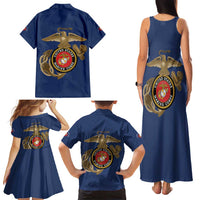 Montford Point Marines Family Matching Tank Maxi Dress and Hawaiian Shirt The Right To Fight - Blue - Wonder Print Shop
