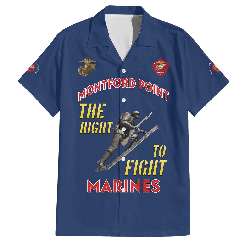 Montford Point Marines Family Matching Tank Maxi Dress and Hawaiian Shirt The Right To Fight - Blue - Wonder Print Shop