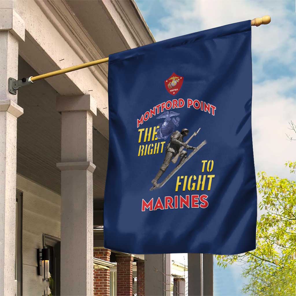 Montford Point Marines Garden Flag The Right To Fight - Blue - Wonder Print Shop