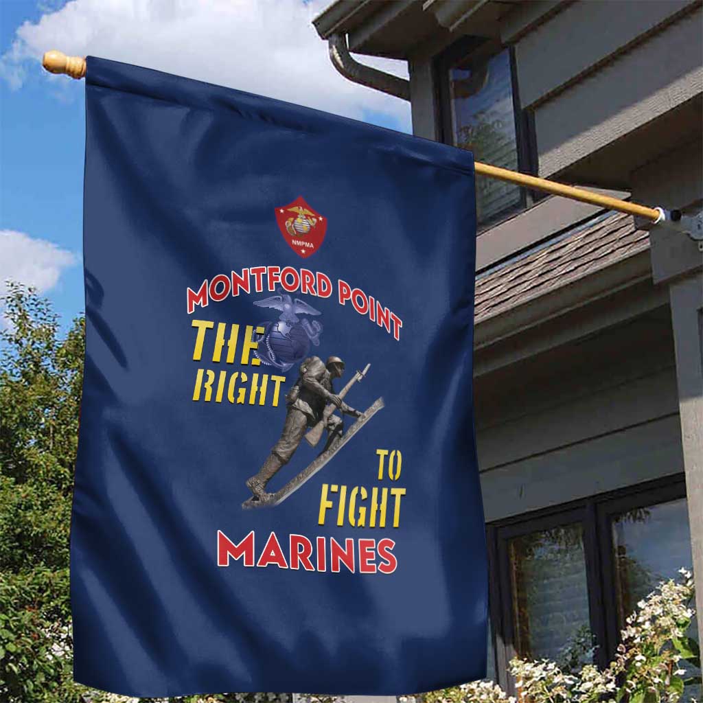 Montford Point Marines Garden Flag The Right To Fight - Blue - Wonder Print Shop
