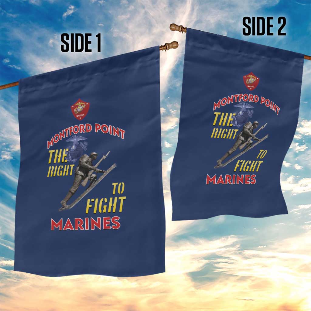 Montford Point Marines Garden Flag The Right To Fight - Blue - Wonder Print Shop