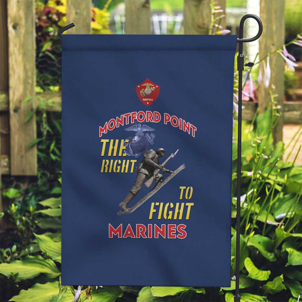 Montford Point Marines Garden Flag The Right To Fight - Blue - Wonder Print Shop