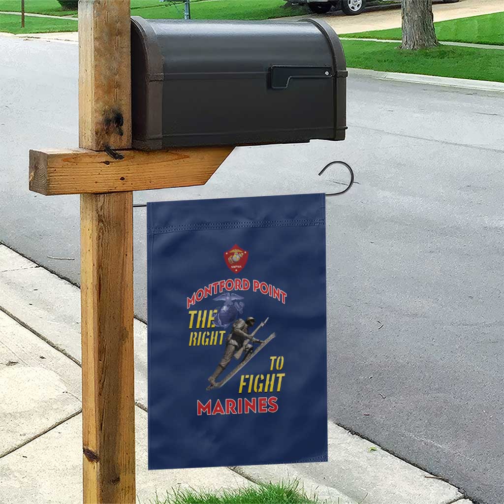 Montford Point Marines Garden Flag The Right To Fight - Blue - Wonder Print Shop