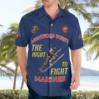 Montford Point Marines Hawaiian Shirt The Right To Fight - Blue - Wonder Print Shop