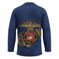 Montford Point Marines Hockey Jersey The Right To Fight - Blue - Wonder Print Shop