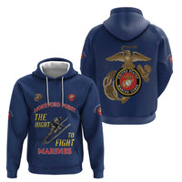 Montford Point Marines Hoodie The Right To Fight - Blue - Wonder Print Shop