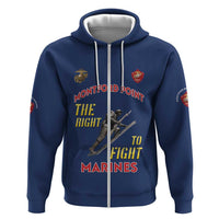 Montford Point Marines Hoodie The Right To Fight - Blue - Wonder Print Shop