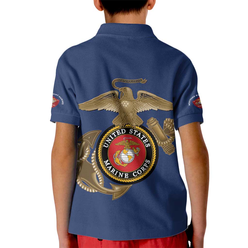 Montford Point Marines Kid Polo Shirt The Right To Fight - Blue - Wonder Print Shop