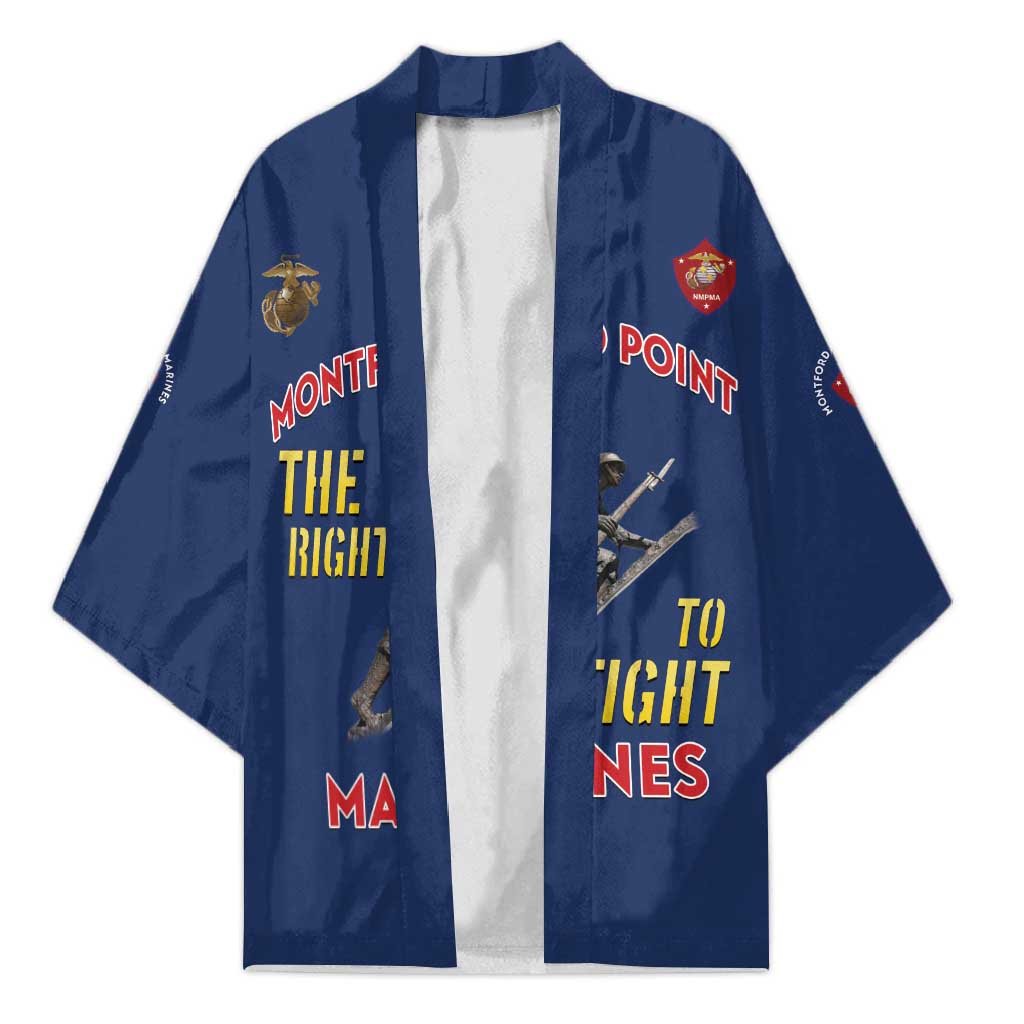 Montford Point Marines Kimono The Right To Fight - Blue - Wonder Print Shop