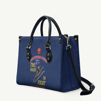Montford Point Marines Leather Bag The Right To Fight - Blue - Wonder Print Shop