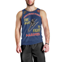 Montford Point Marines Men Tank Top The Right To Fight - Blue - Wonder Print Shop