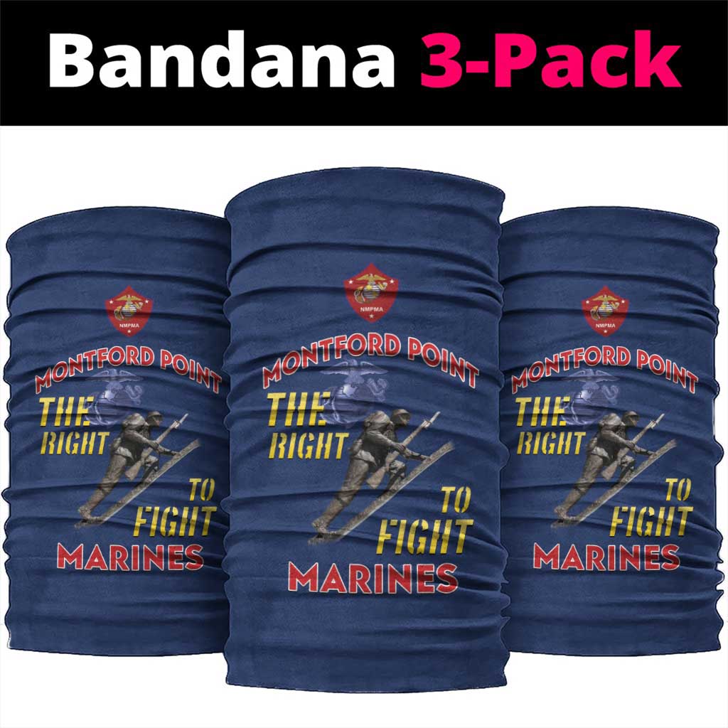 Montford Point Marines Neck Gaiter The Right To Fight - Blue LT15