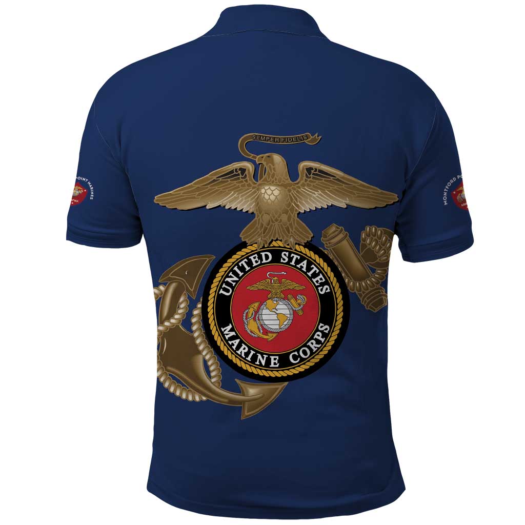 Montford Point Marines Polo Shirt The Right To Fight - Blue - Wonder Print Shop