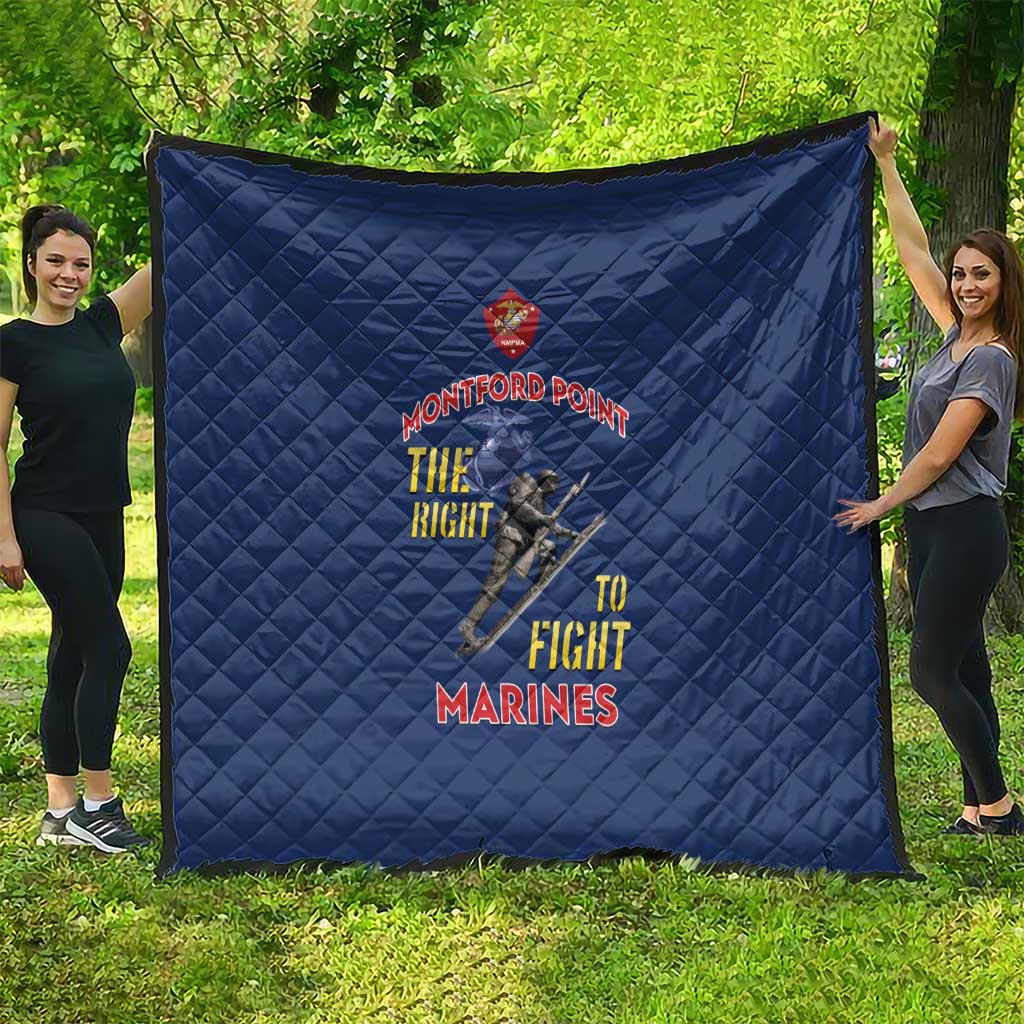Montford Point Marines Quilt The Right To Fight - Blue - Wonder Print Shop