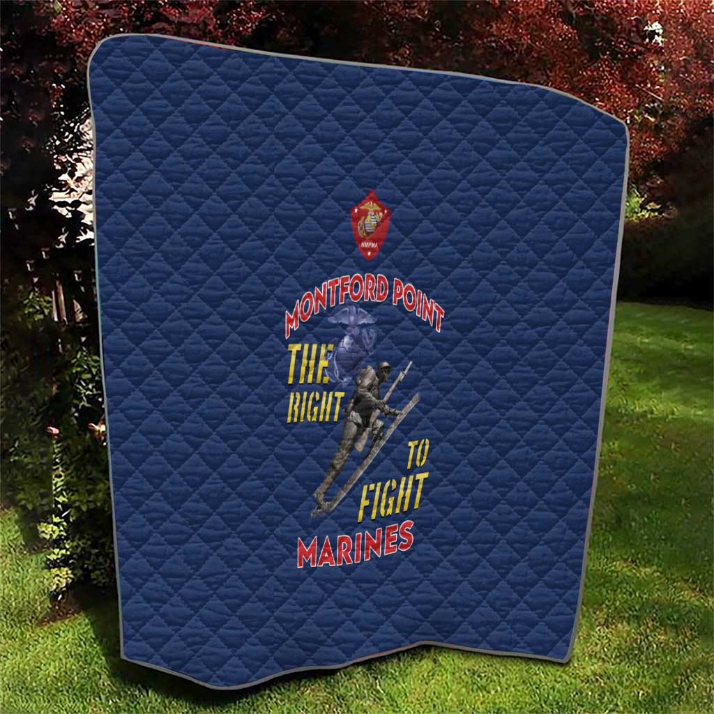 Montford Point Marines Quilt The Right To Fight - Blue - Wonder Print Shop