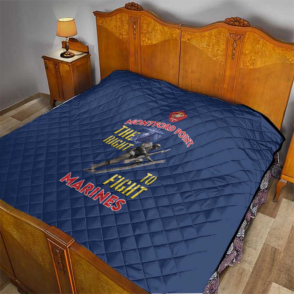 Montford Point Marines Quilt The Right To Fight - Blue - Wonder Print Shop