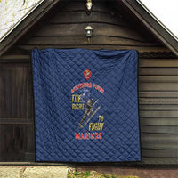 Montford Point Marines Quilt The Right To Fight - Blue - Wonder Print Shop