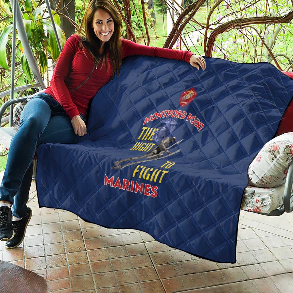 Montford Point Marines Quilt The Right To Fight - Blue - Wonder Print Shop