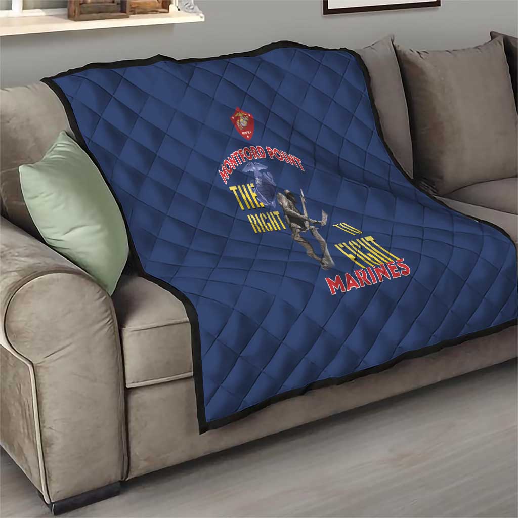 Montford Point Marines Quilt The Right To Fight - Blue - Wonder Print Shop
