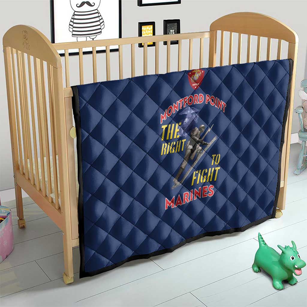 Montford Point Marines Quilt The Right To Fight - Blue - Wonder Print Shop