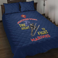 Montford Point Marines Quilt Bed Set The Right To Fight - Blue - Wonder Print Shop