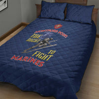 Montford Point Marines Quilt Bed Set The Right To Fight - Blue - Wonder Print Shop