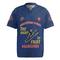 Montford Point Marines Rugby Jersey The Right To Fight - Blue - Wonder Print Shop