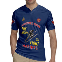 Montford Point Marines Rugby Jersey The Right To Fight - Blue - Wonder Print Shop