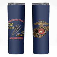 Montford Point Marines Skinny Tumbler The Right To Fight - Blue - Wonder Print Shop