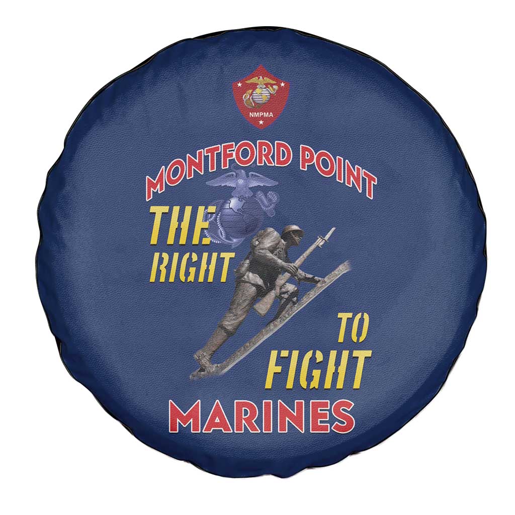 Montford Point Marines Spare Tire Cover The Right To Fight - Blue - Wonder Print Shop