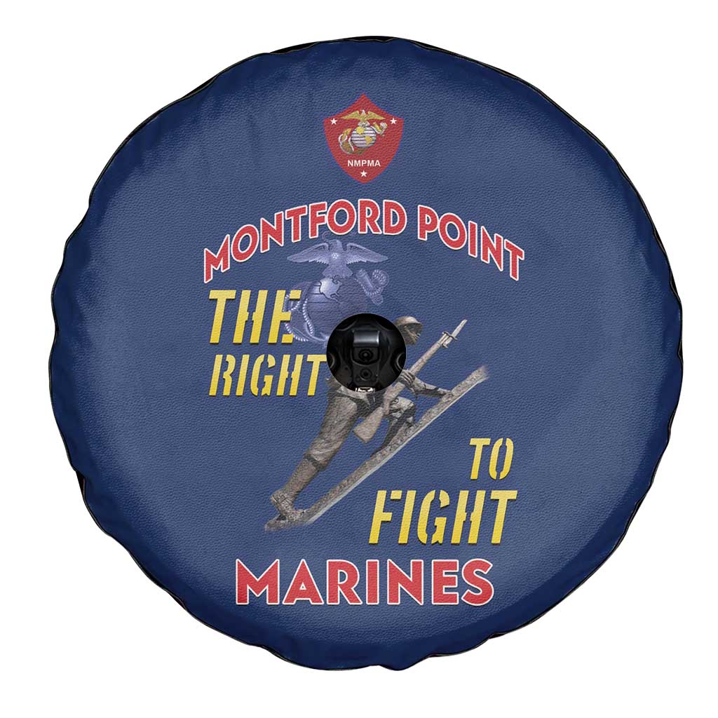 Montford Point Marines Spare Tire Cover The Right To Fight - Blue - Wonder Print Shop