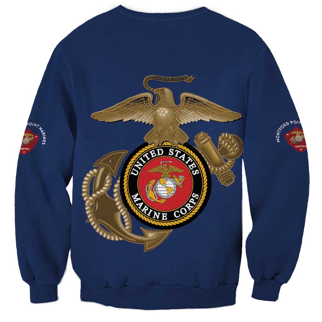 Montford Point Marines Sweatshirt The Right To Fight - Blue - Wonder Print Shop
