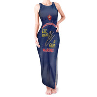 Montford Point Marines Tank Maxi Dress The Right To Fight - Blue - Wonder Print Shop