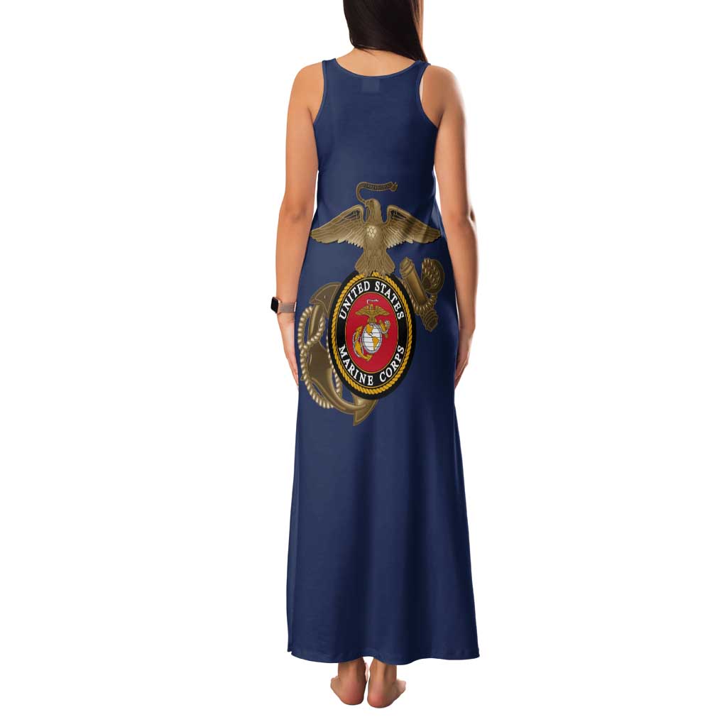 Montford Point Marines Tank Maxi Dress The Right To Fight - Blue - Wonder Print Shop