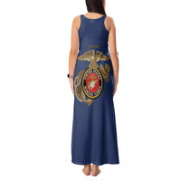 Montford Point Marines Tank Maxi Dress The Right To Fight - Blue - Wonder Print Shop