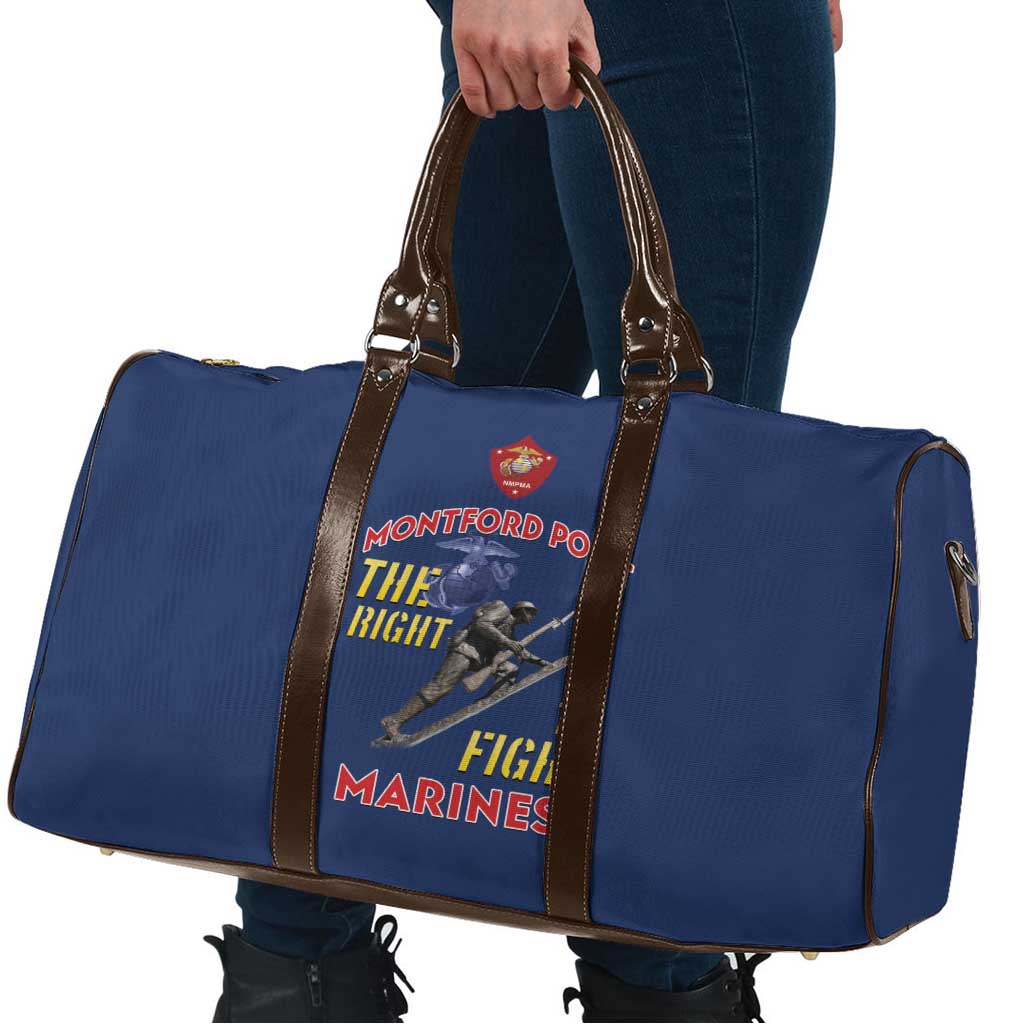 Montford Point Marines Travel Bag The Right To Fight - Blue - Wonder Print Shop