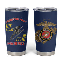 Montford Point Marines Tumbler Cup The Right To Fight - Blue - Wonder Print Shop