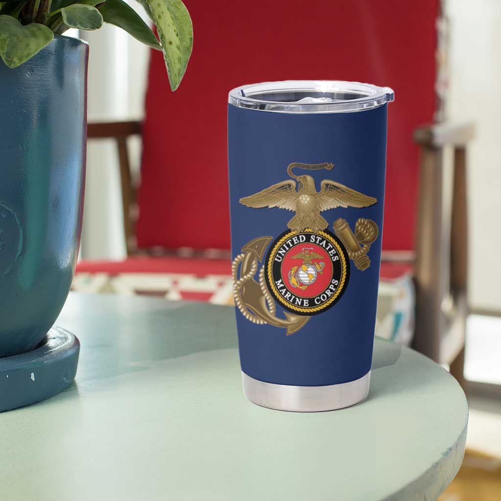 Montford Point Marines Tumbler Cup The Right To Fight - Blue - Wonder Print Shop