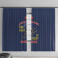 Montford Point Marines Window Curtain The Right To Fight - Blue - Wonder Print Shop